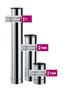 Tubo acero inox 150x1000 mm